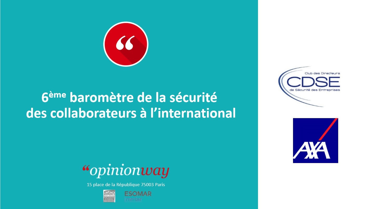 6e Baromètre CDSE de la sécurité des collaborateurs à l’international