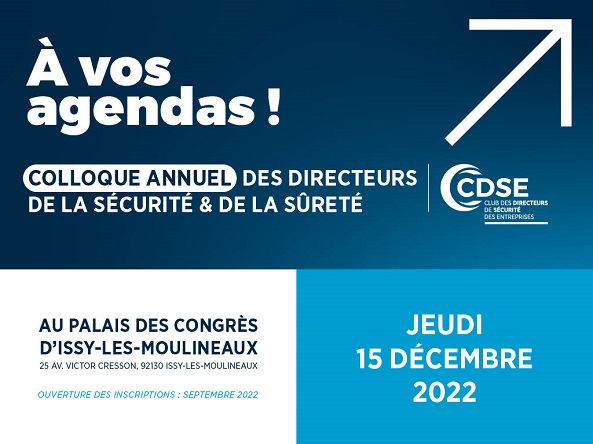 À vos agendas ! Le colloque annuel du CDSE se tiendra le jeudi 15 décembre 2022