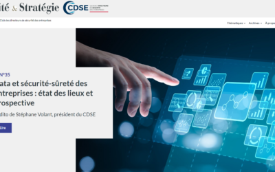 Publication de Sécurité & Stratégie N°35 – « Data et sécurité-sûreté des entreprises »